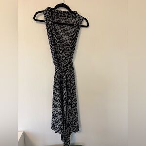 BY Design - Nordstrom brand wrap dress, black and white
